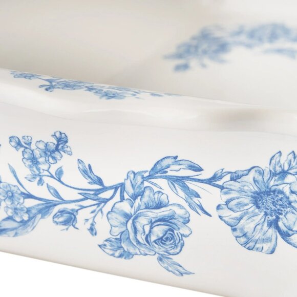 Pioneer Woman Agatha Baker W/ Polypropylene Lid 7"x11" Floral Small Rectangular - Picture 6 of 6